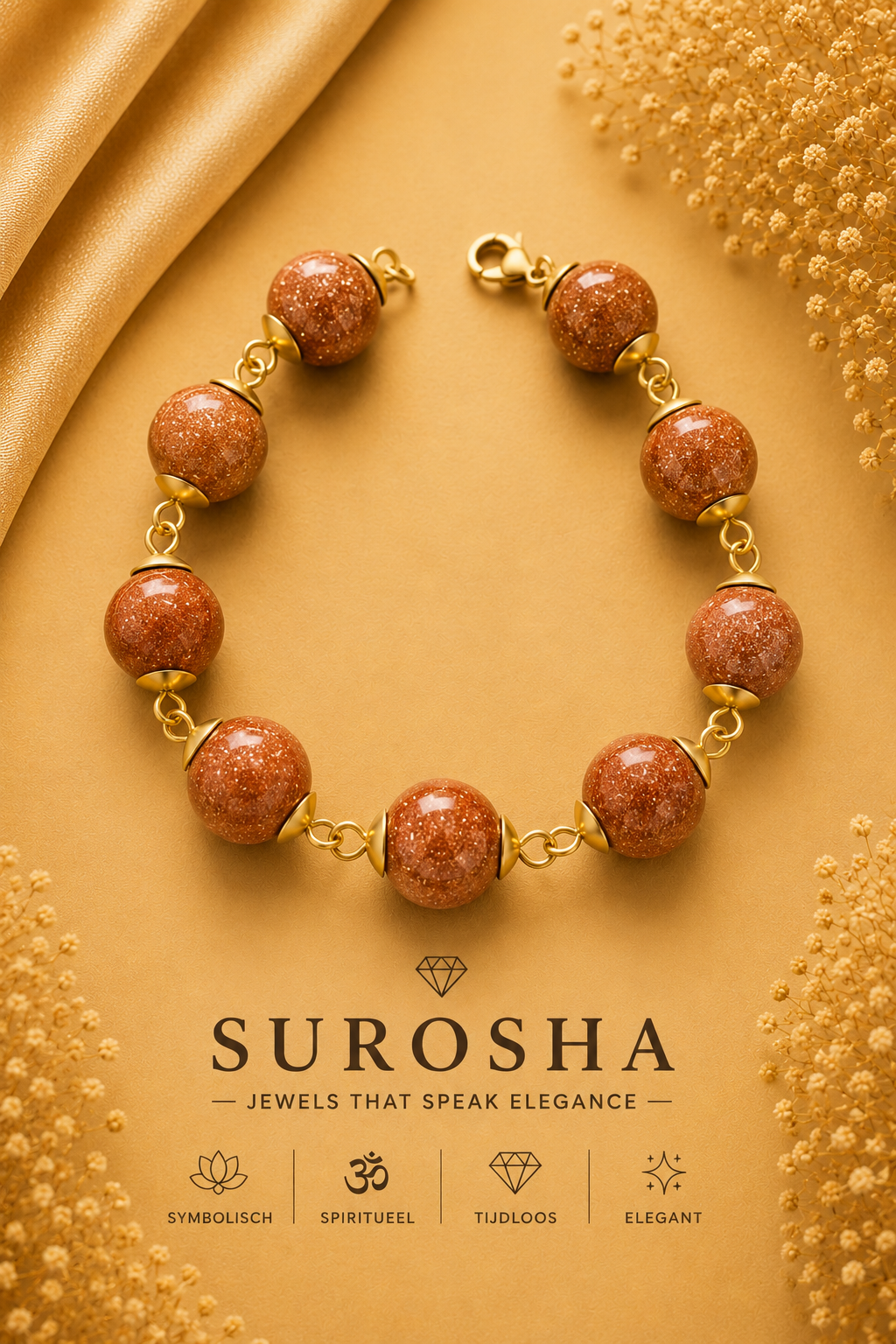 SuRosha Gouden Zandsteen Armband