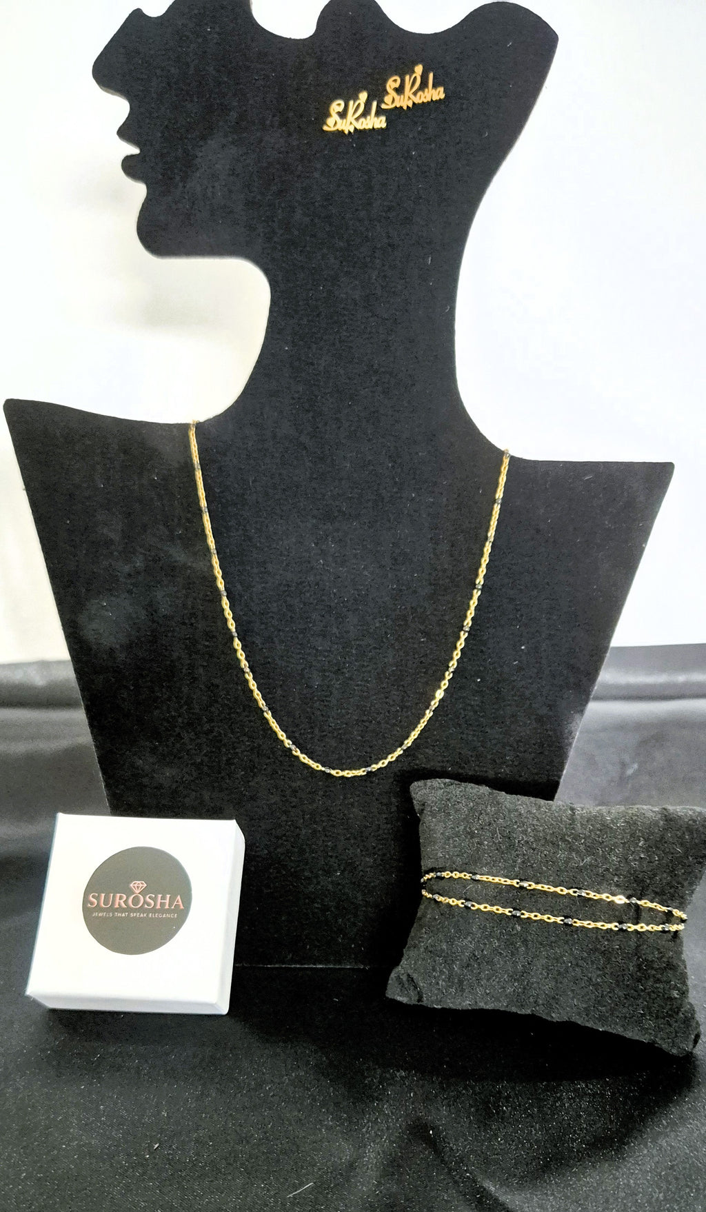SuRosha Black & Gold Chain – Ketting