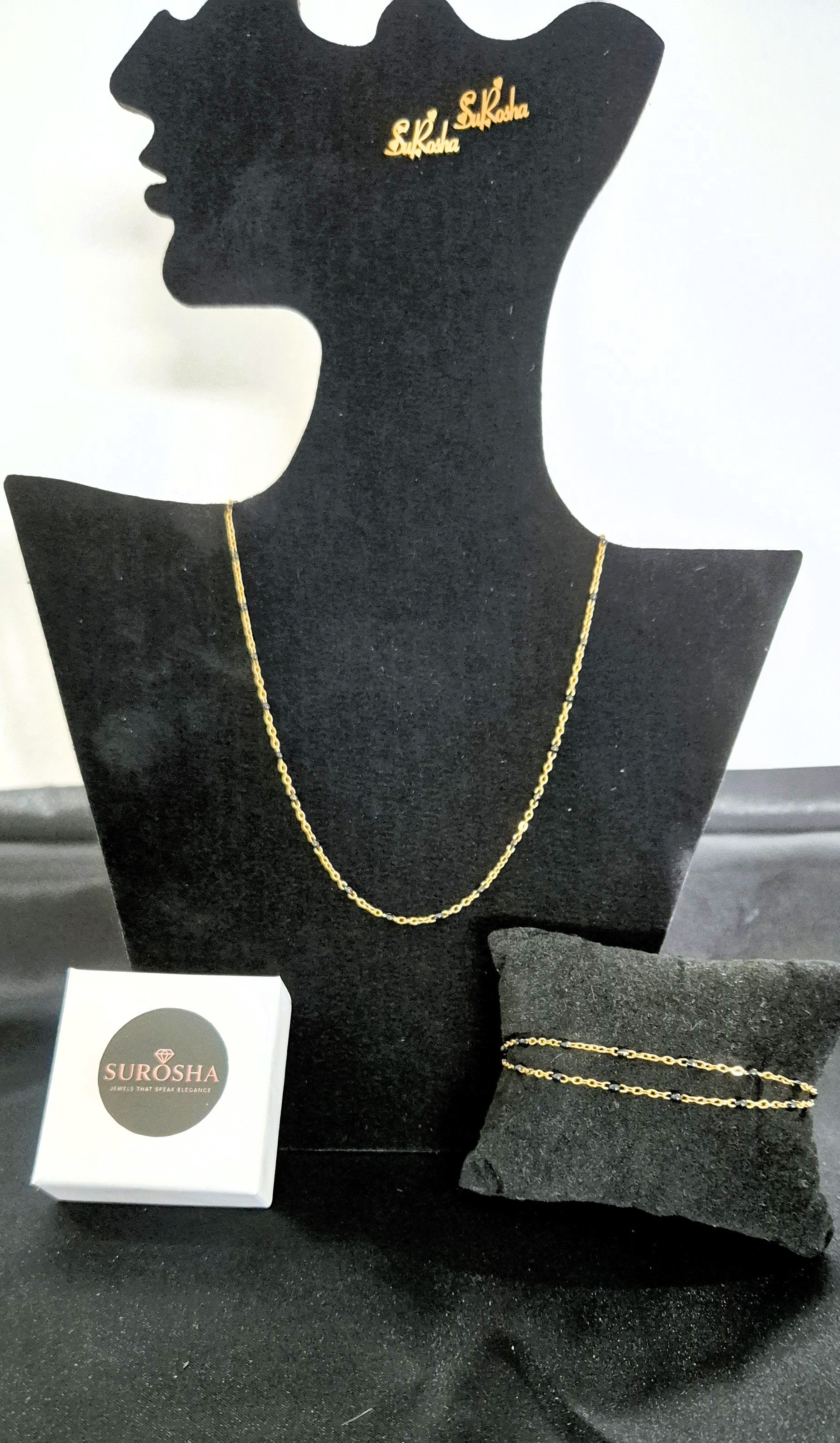 SuRosha Black & Gold Chain – Ketting