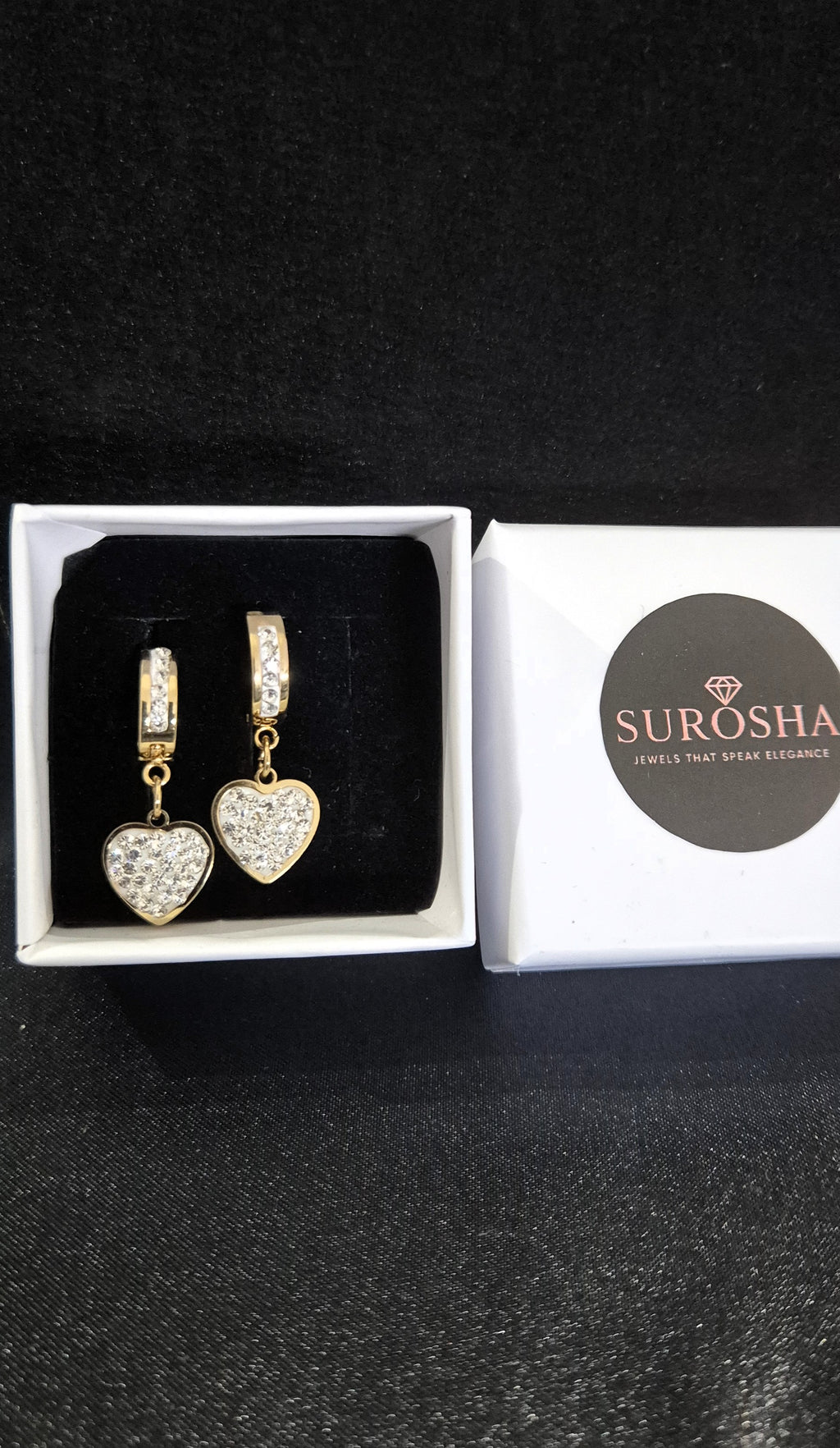 SuRosha Sparkling Heart Earrings – Stralende Liefde