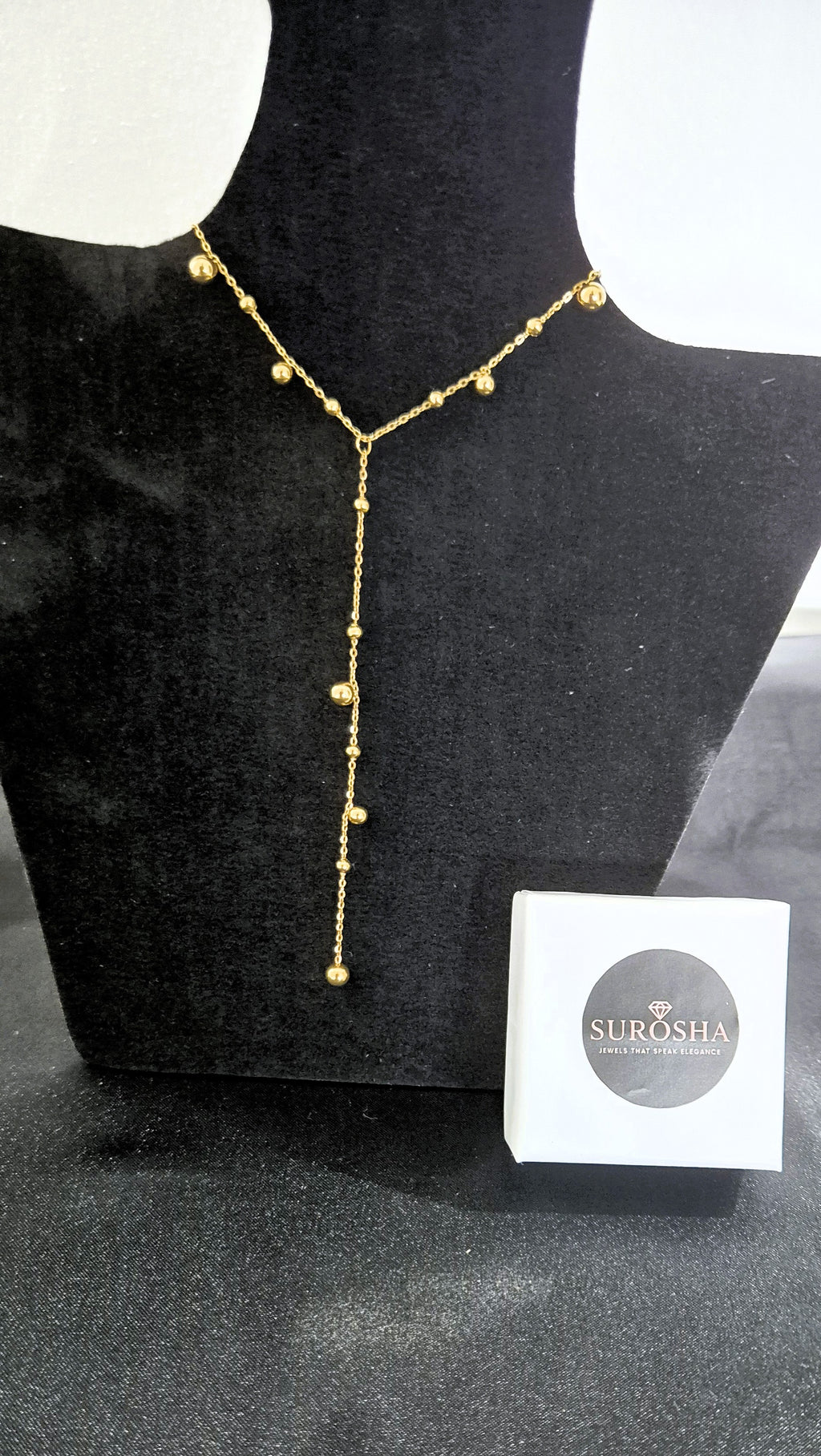 SuRosha Golden Drops Ketting – Minimalistische Luxe