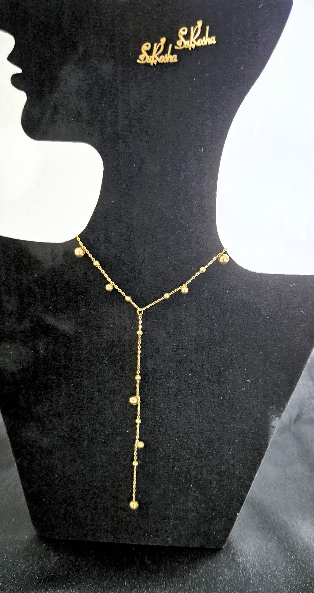 SuRosha Golden Drops Ketting – Minimalistische Luxe