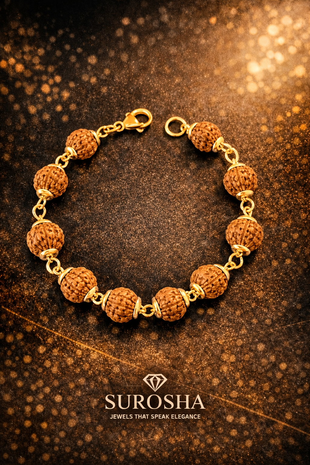 SuRosha Spirit Armband met Rudraksha Kralen