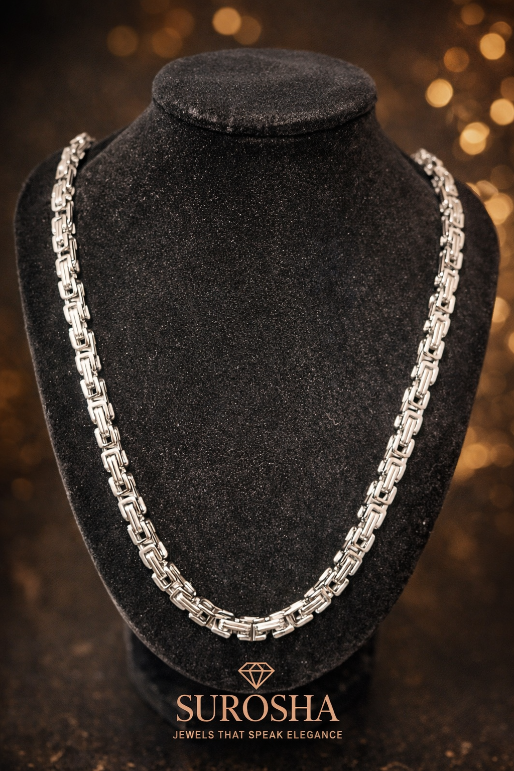 SuRosha Koningsschakel Ketting & Armband Set – Zilver en Goud – 60 cm