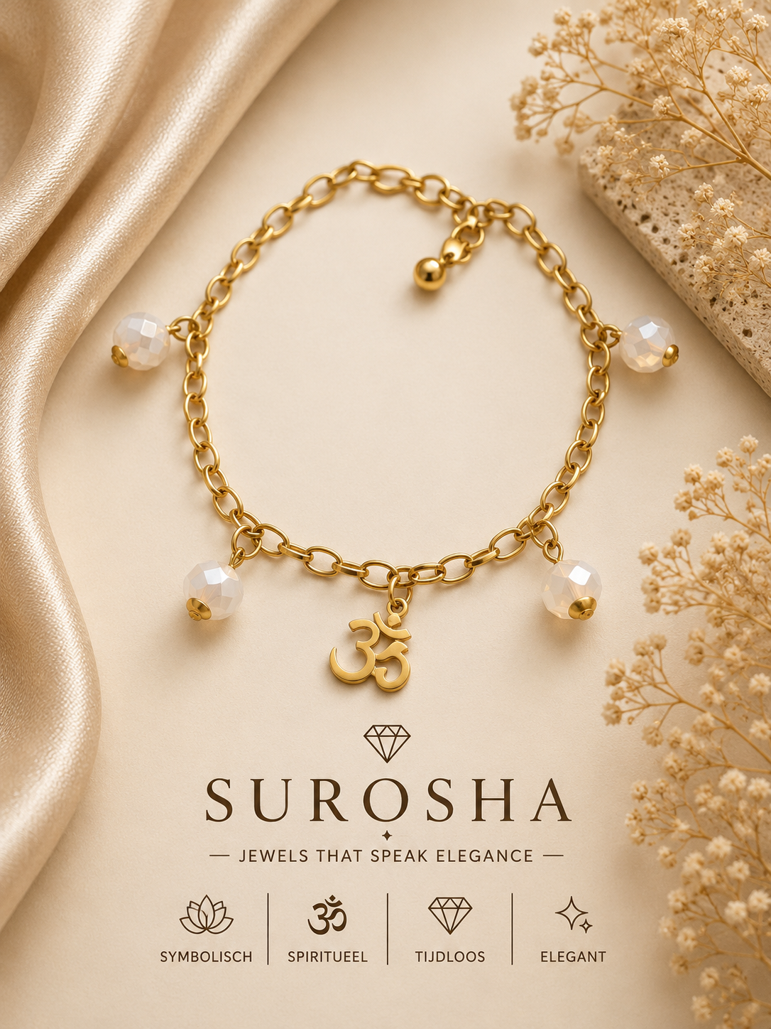 SuRosha Ohm Armband – Witte Ogri Ai Kralen