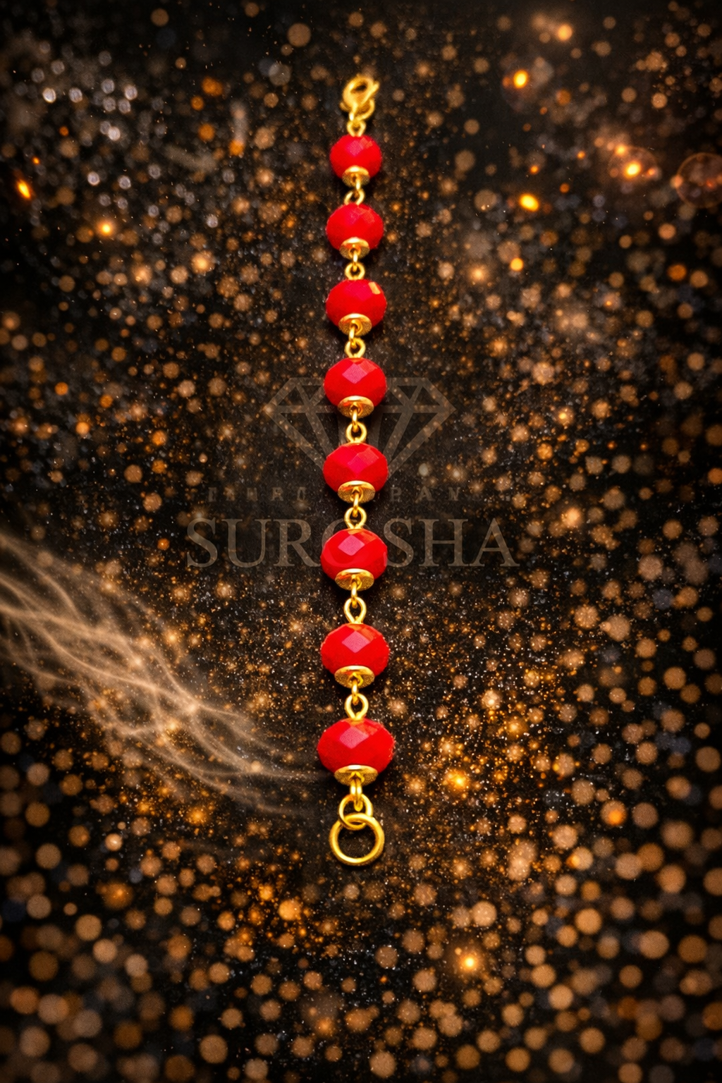 SuRosha Crimson Glow Red Armband