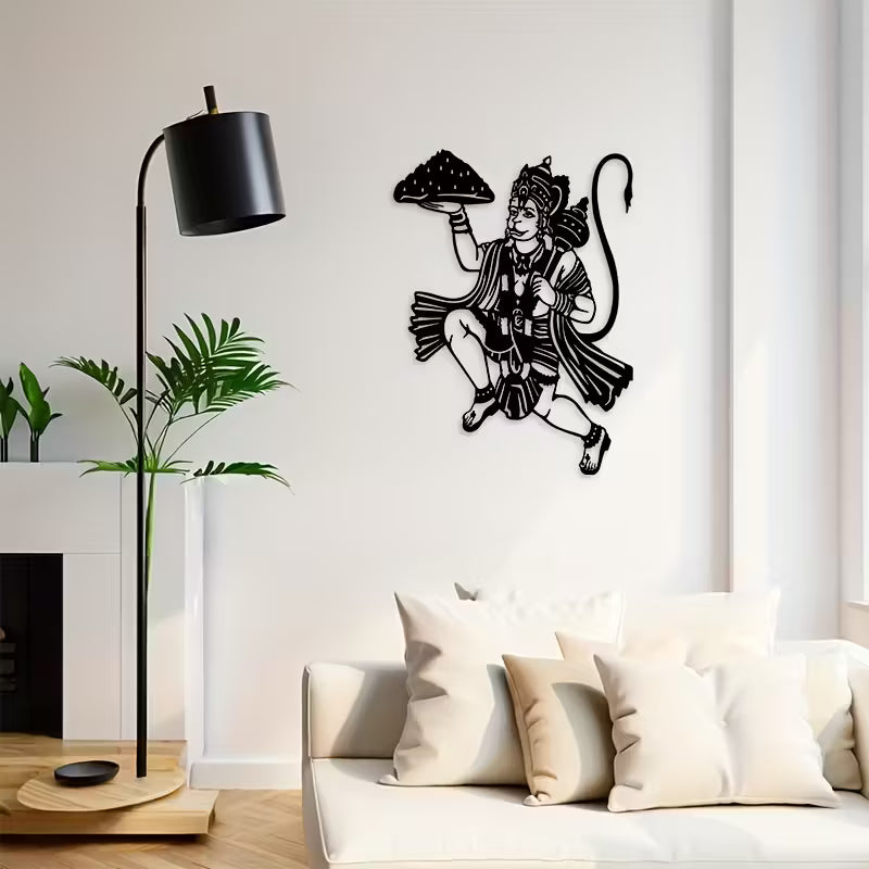 Hanuman Wanddecoratie Metaal – Spiritueel Kunstwerk 20 x30 cm (verkrijgbaar in meerdere afmetingen)