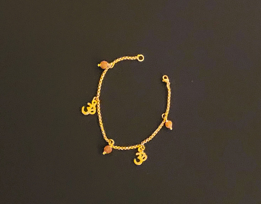 Armband – Rudraksha Kralen met OHM Hangers