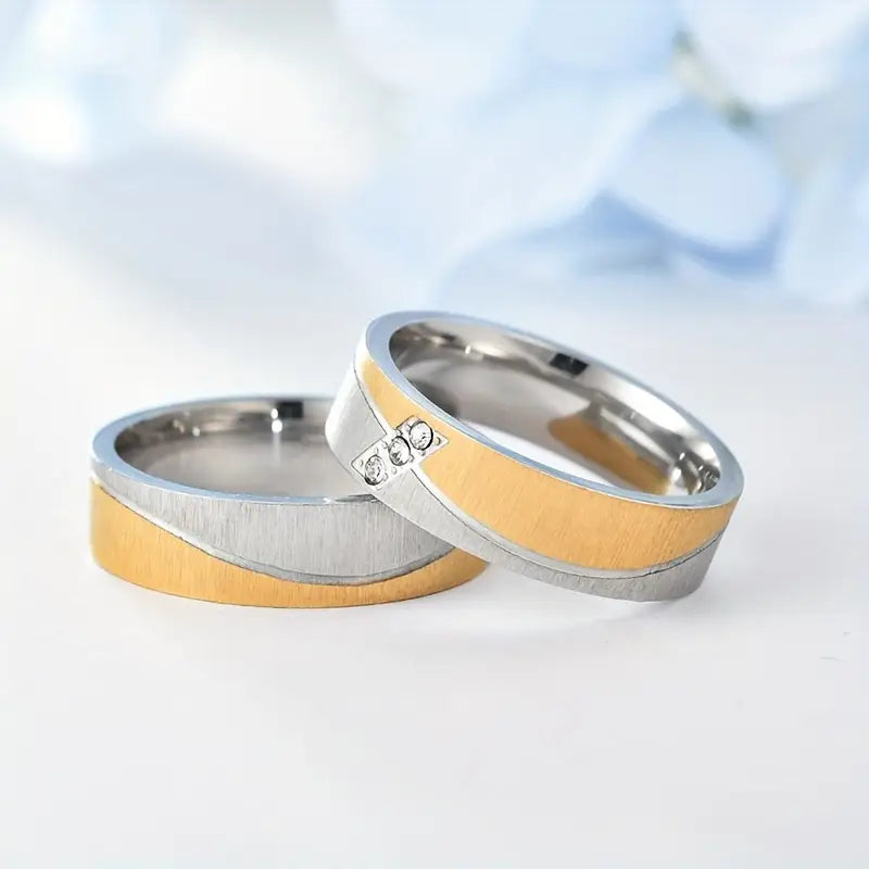 Koppelsringen – Goud & Zilver Mat met Zirkonia (PRIJS PER RING)