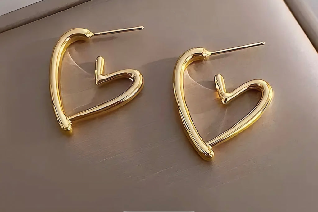 Dames Oorbellen Goud – Open Hart Design