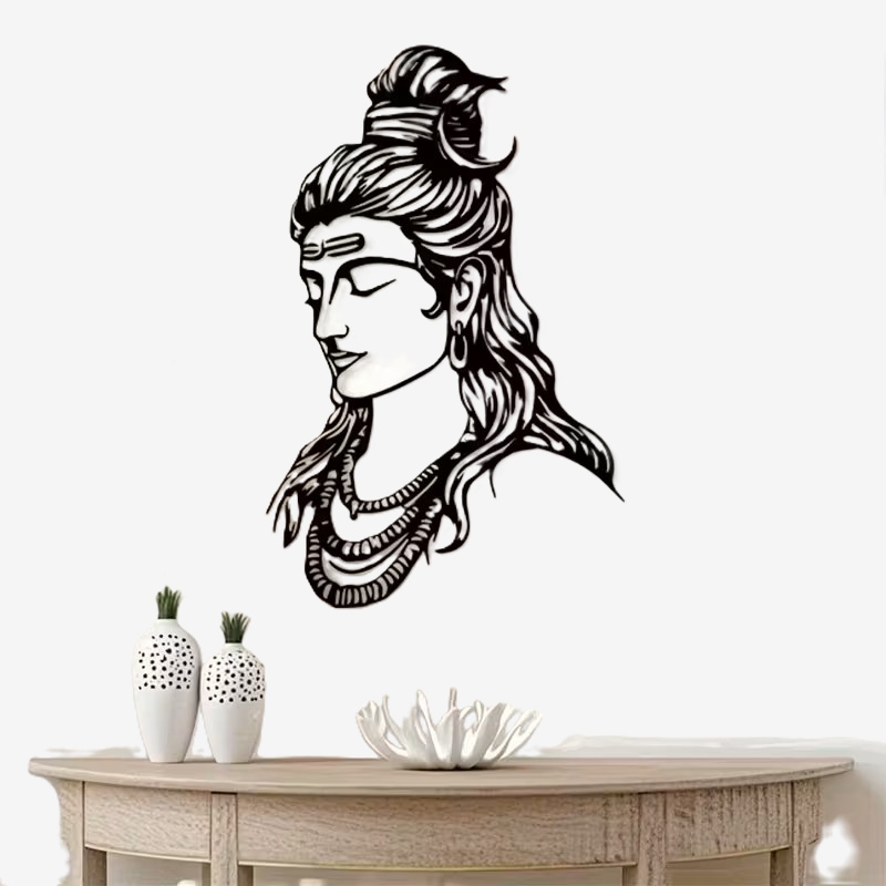 Shiva Wanddecoratie Metaal – Spiritueel Kunstwerk 20x30 cm (ook verkrijgbaar in andere afmetingen)
