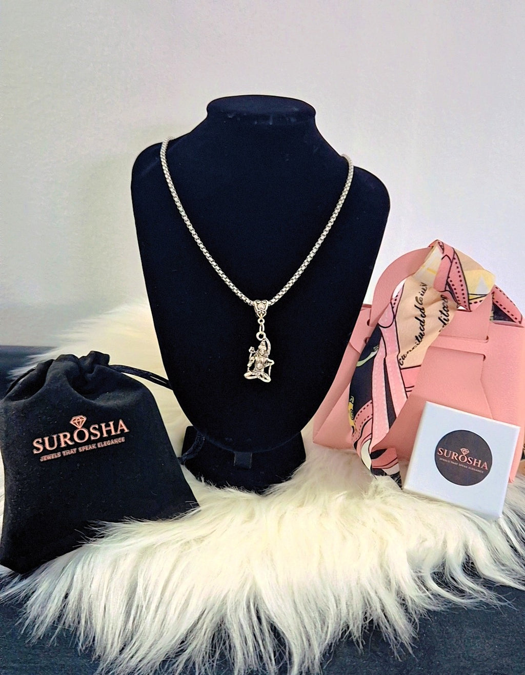 SuRosha Zilverkleurige RVS Ketting met Shiva Bedel