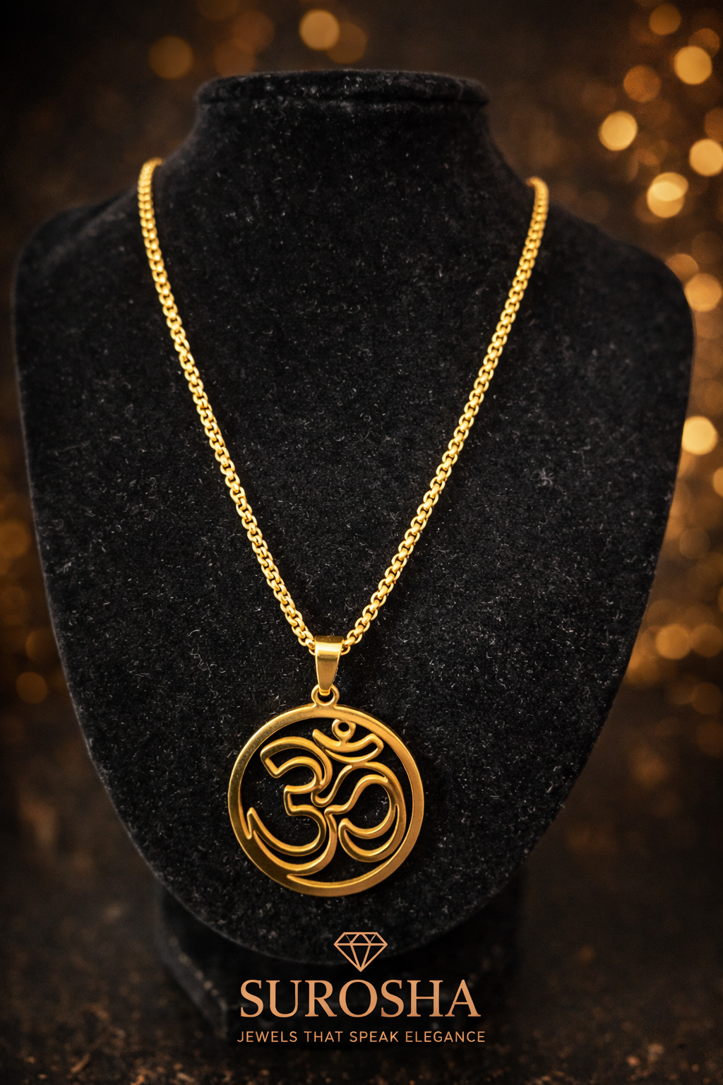 SuRosha OHM Cirkel Ketting – Goud – 55 & 60 cm