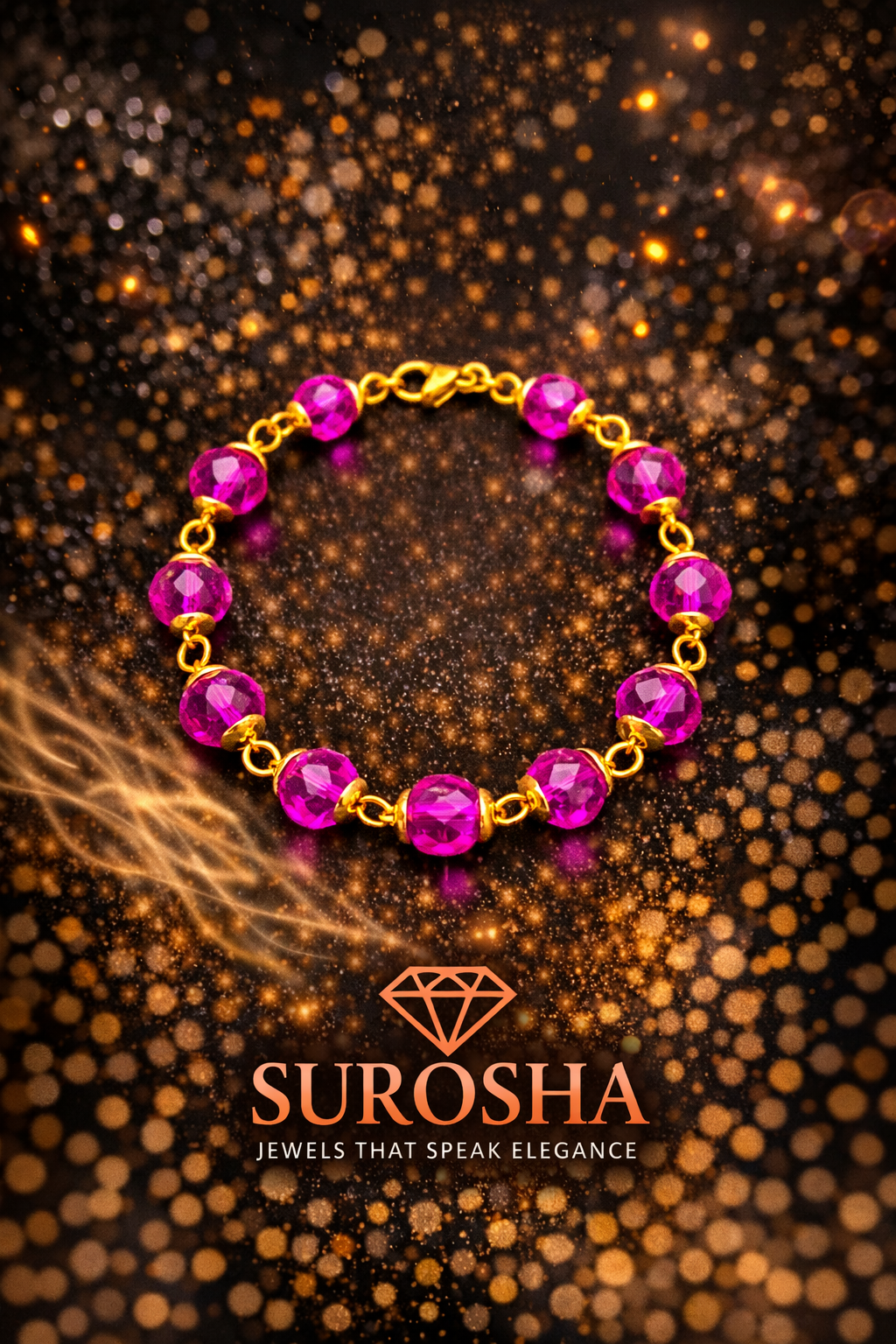SuRosha Fuchsia Glow Armband