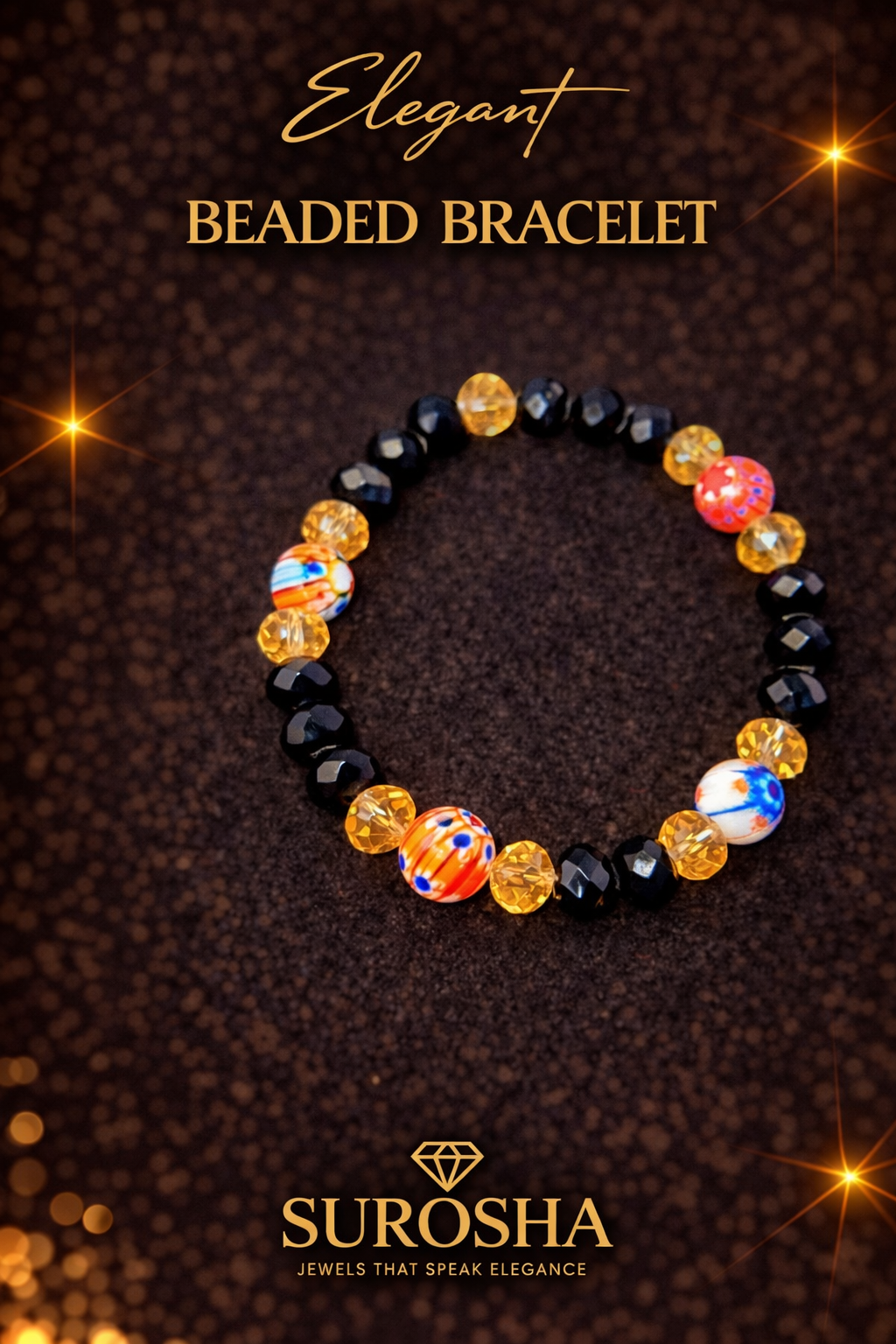 SuRosha Luxe Beaded Bracelet – Ogri Ai, A La Kondre & Champagnekleur Kralen