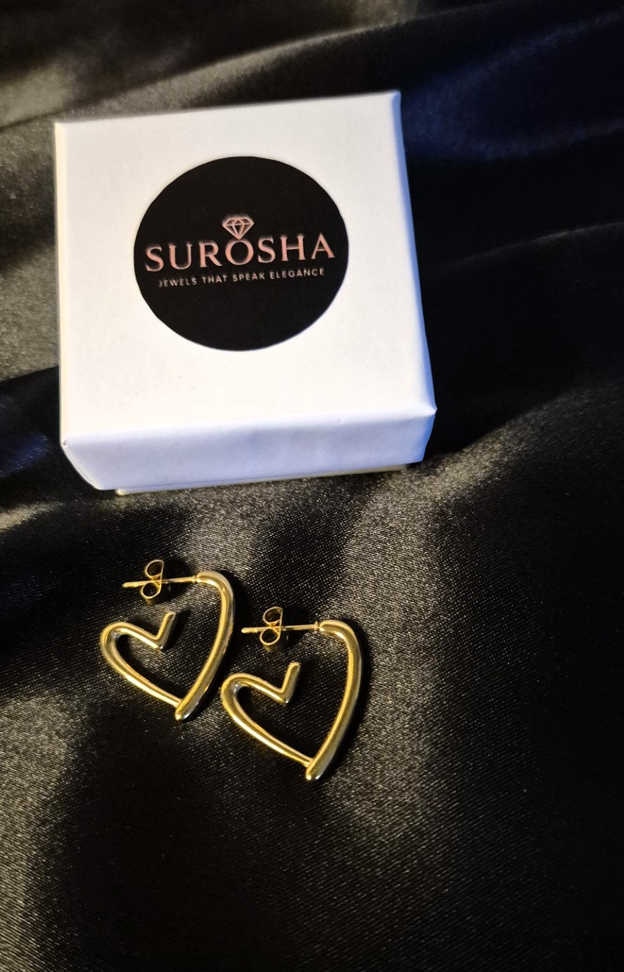 Dames Oorbellen Goud – Open Hart Design