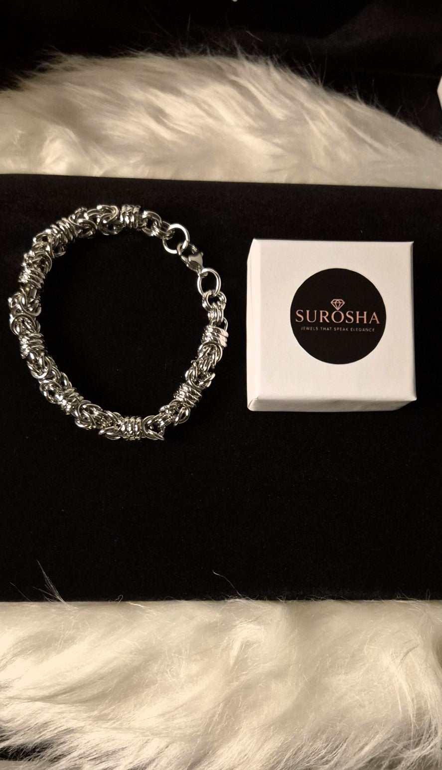 Stainless Steel Byzantijnse Heren Schakelarmband – Zilver Luxe