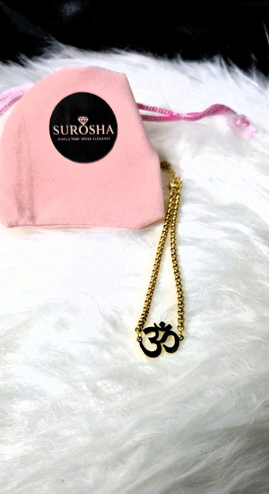 SuRosha OHM Symbool Armband – Stainless Steel Goud